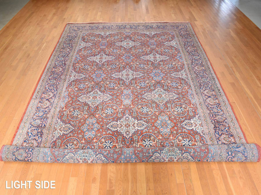 10'0" x 16'8" Vintage Hand Knotted Red Wool Rectangle Oriental Rug - MOA10278911