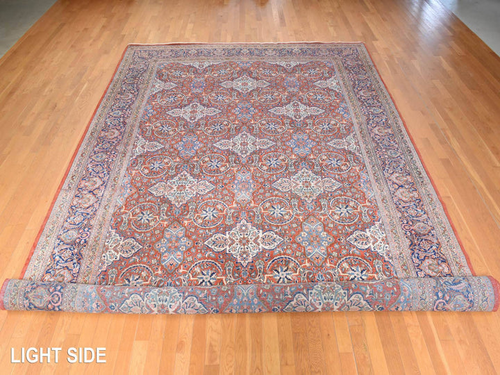 10'0" x 16'8" Vintage Hand Knotted Red Wool Rectangle Oriental Rug - MOA10278911