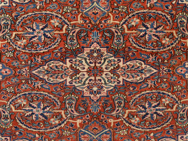 10'0" x 16'8" Vintage Hand Knotted Red Wool Rectangle Oriental Rug - MOA10278911