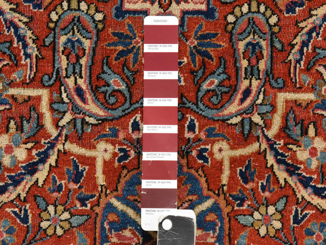 10'0" x 16'8" Vintage Hand Knotted Red Wool Rectangle Oriental Rug - MOA10278911