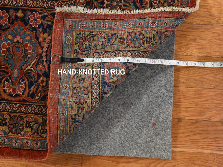 10'0" x 16'8" Vintage Hand Knotted Red Wool Rectangle Oriental Rug - MOA10278911