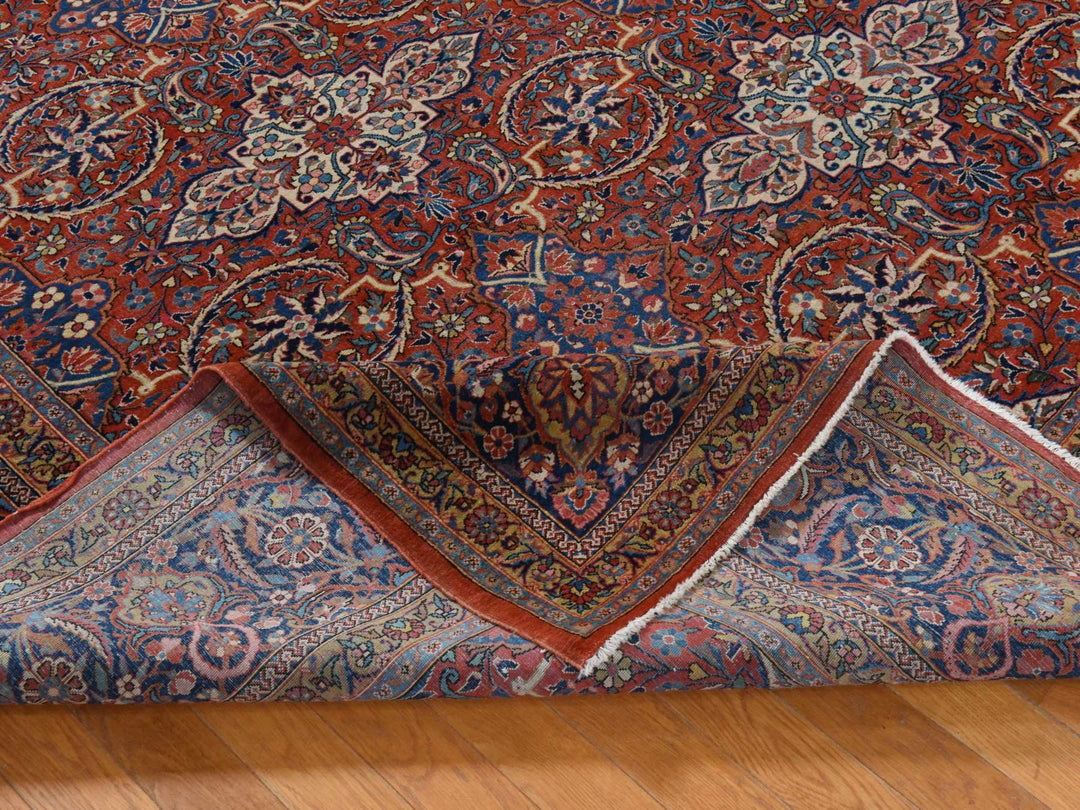10'0" x 16'8" Vintage Hand Knotted Red Wool Rectangle Oriental Rug - MOA10278911