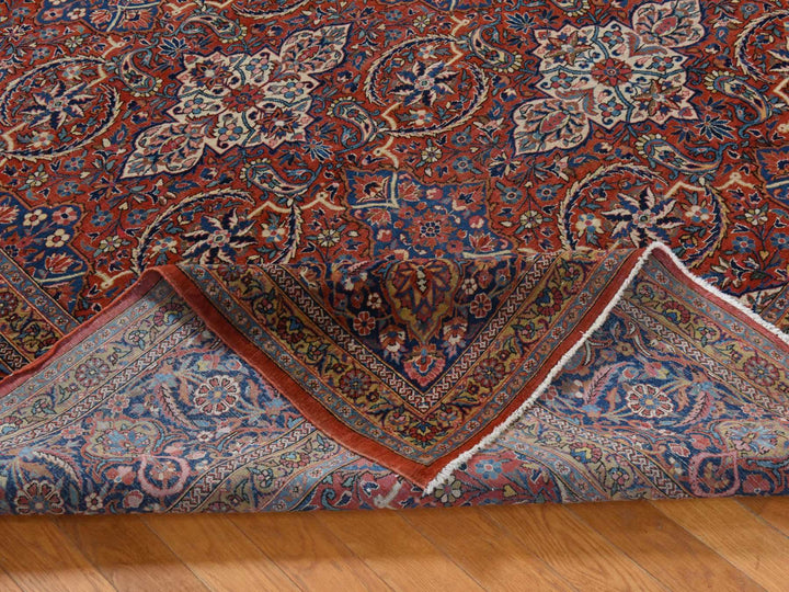 10'0" x 16'8" Vintage Hand Knotted Red Wool Rectangle Oriental Rug - MOA10278911