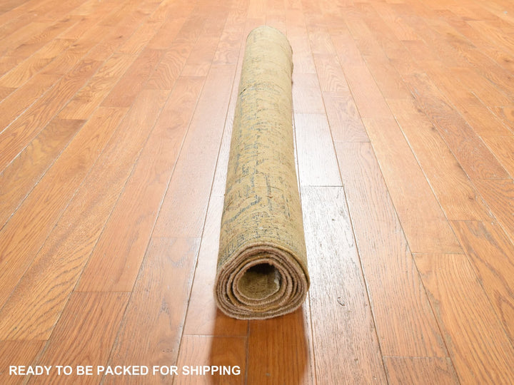 4'3" x 6'8" Vintage Hand Knotted Beige Wool Rectangle Oriental Rug - MOA10278914