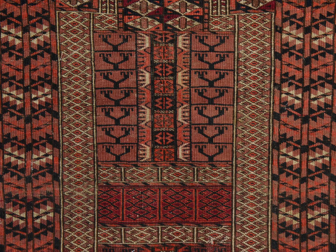 3'3" x 3'6" New Hand Knotted Red Wool Square Oriental Rug - MOA10278915