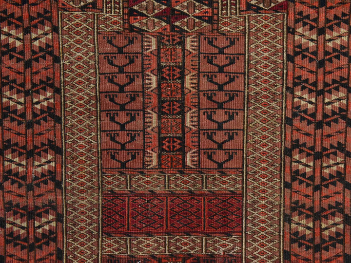 3'3" x 3'6" New Hand Knotted Red Wool Square Oriental Rug - MOA10278915