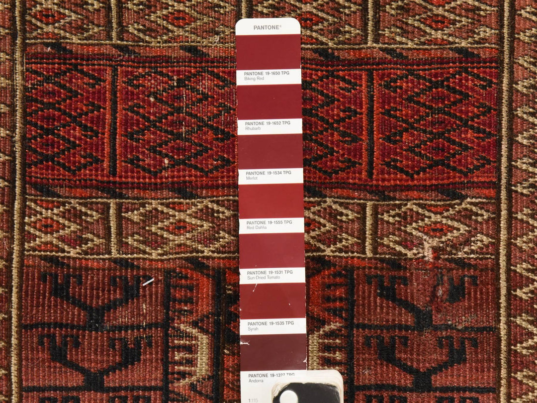 3'3" x 3'6" New Hand Knotted Red Wool Square Oriental Rug - MOA10278915