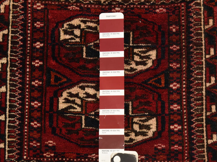1'6" x 2'1" New Hand Knotted Red Wool Square Oriental Rug - MOA10278916