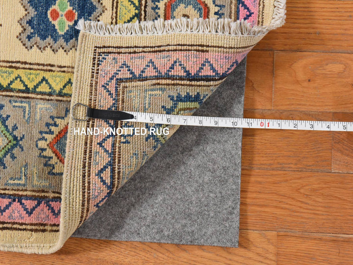 3'2" x 4'10" New Hand Knotted Ivory Wool Rectangle Oriental Rug - MOA10278917