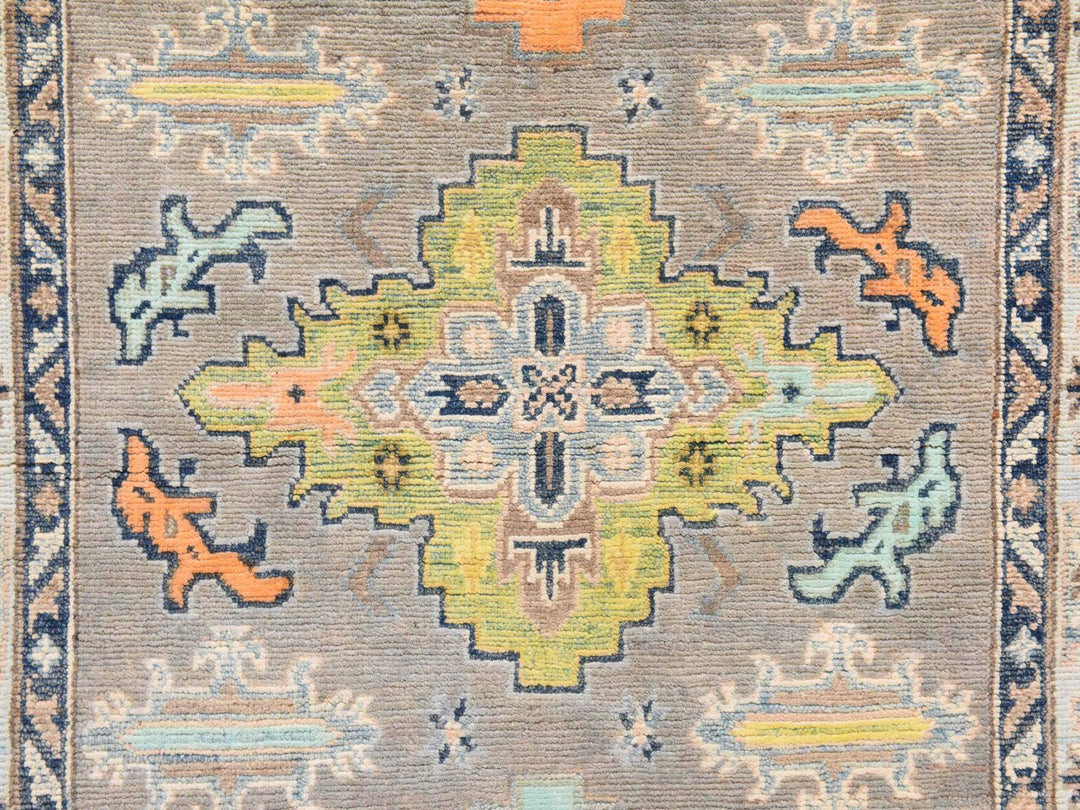 3'3" x 5'0" New Hand Knotted Grey Wool Rectangle Oriental Rug - MOA10278918
