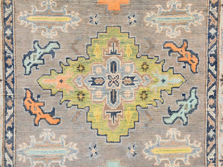 3'3" x 5'0" New Hand Knotted Grey Wool Rectangle Oriental Rug - MOA10278918