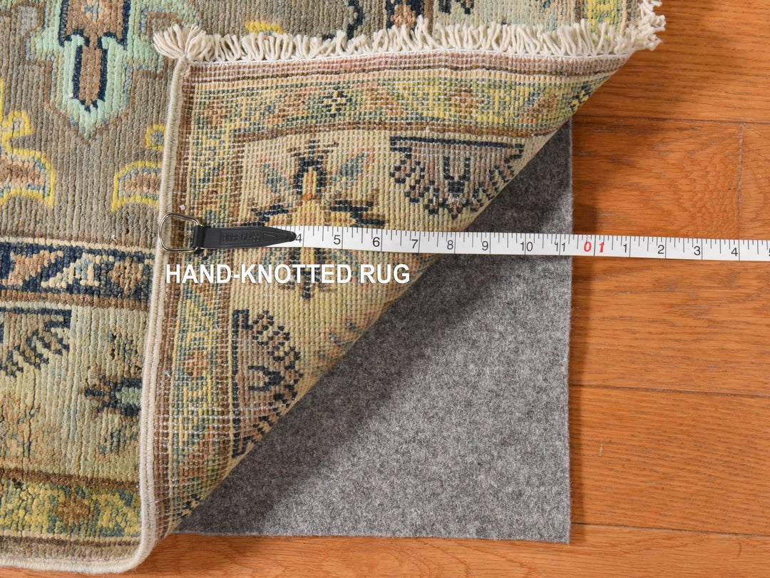 3'3" x 5'0" New Hand Knotted Grey Wool Rectangle Oriental Rug - MOA10278918