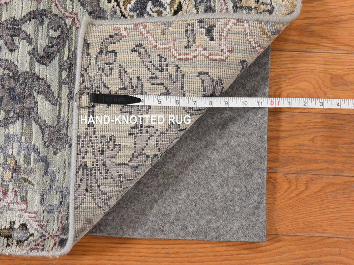 3'0" x 5'3" New Hand Knotted Green Silk Rectangle Oriental Rug - MOA10278919