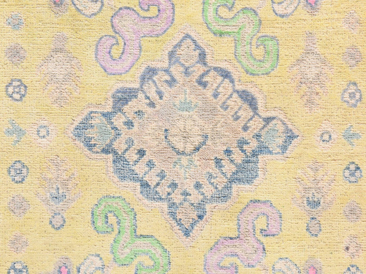 3'3" x 4'8" New Hand Knotted Yellow Wool Rectangle Oriental Rug - MOA10278924