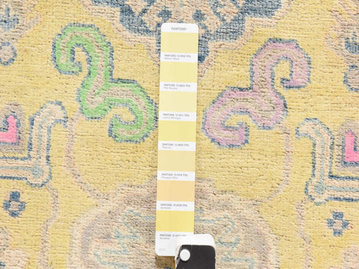 3'3" x 4'8" New Hand Knotted Yellow Wool Rectangle Oriental Rug - MOA10278924