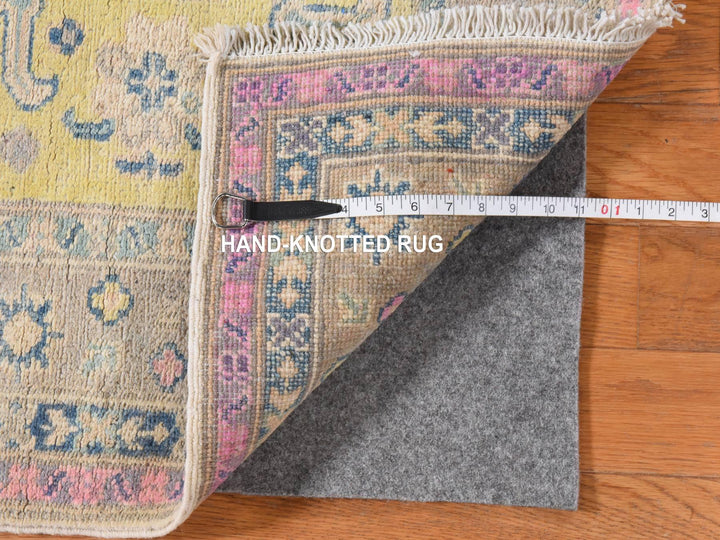 3'3" x 4'8" New Hand Knotted Yellow Wool Rectangle Oriental Rug - MOA10278924
