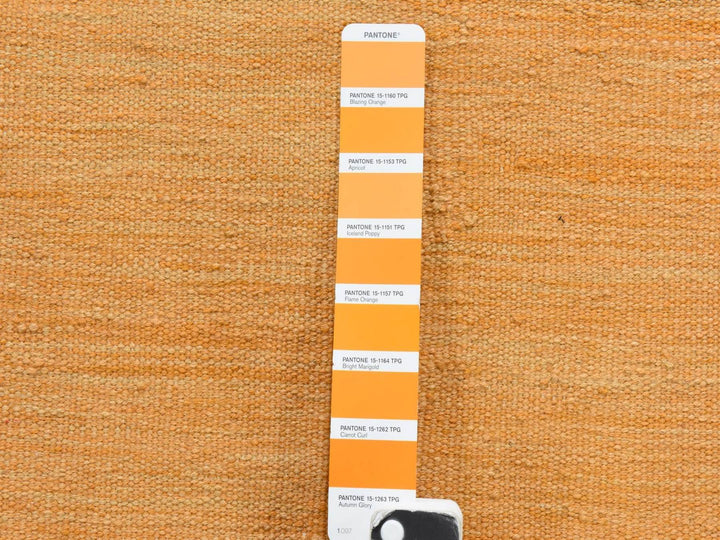 2'8" x 3'8" New Hand Woven Orange Wool Rectangle Oriental Rug - MOA10278927