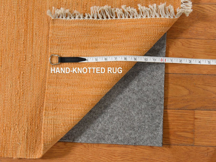 2'8" x 3'8" New Hand Woven Orange Wool Rectangle Oriental Rug - MOA10278927