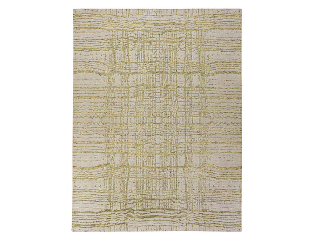 9'0" x 11'7" New Hand Loomed Grey Wool & Silk Rectangle Oriental Rug - MOA10278928