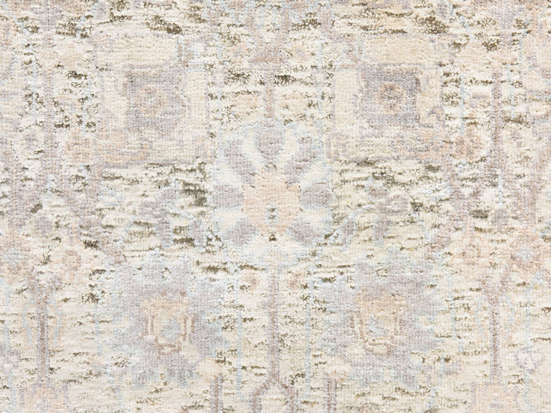 2'6" x 6'2" New Hand Knotted Ivory Silk Runner Oriental Rug - MOA10278929