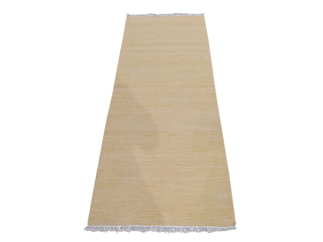 2'6" x 6'3" New Hand Woven Brown Wool Runner Oriental Rug - MOA10278930
