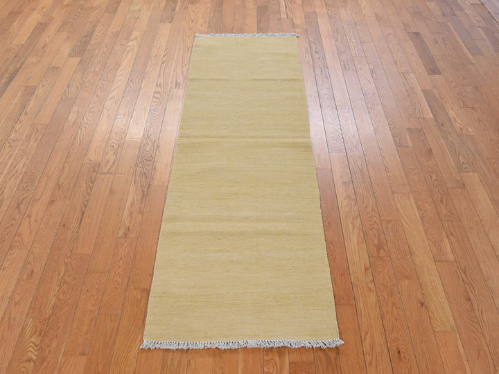 2'6" x 6'3" New Hand Woven Brown Wool Runner Oriental Rug - MOA10278930