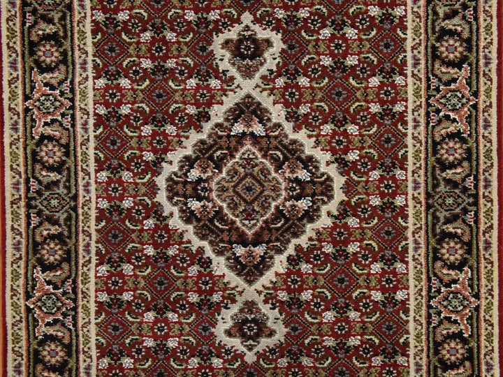 2'8" x 10'1" New Hand Knotted Red Wool Runner Oriental Rug - MOA10278931