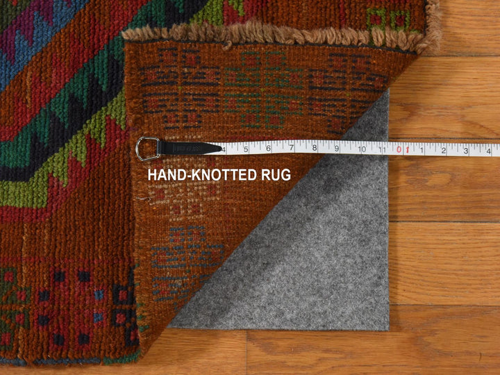 6'0" x 8'0" New Hand Knotted Brown Wool Rectangle Oriental Rug - MOA10278935