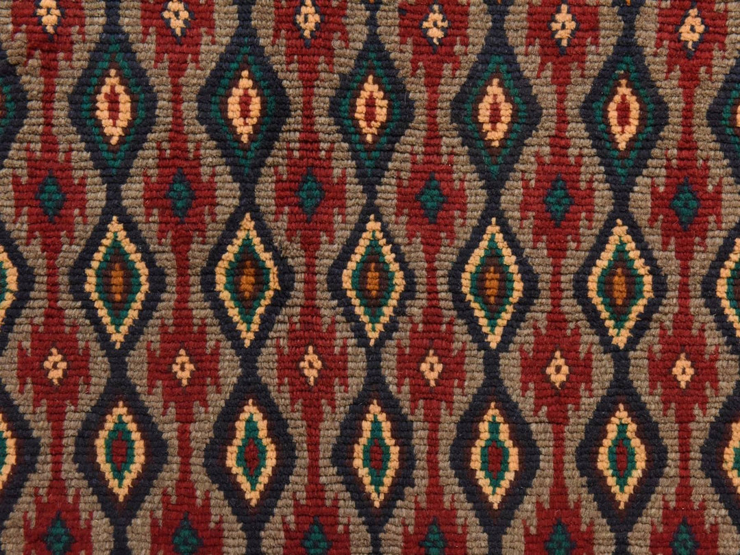 6'2" x 7'3" New Hand Knotted Grey Wool Rectangle Oriental Rug - MOA10278936