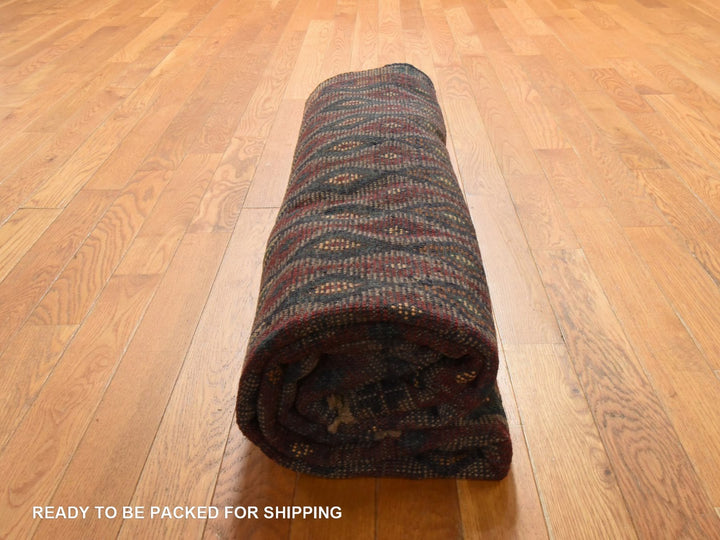 6'2" x 7'3" New Hand Knotted Grey Wool Rectangle Oriental Rug - MOA10278936