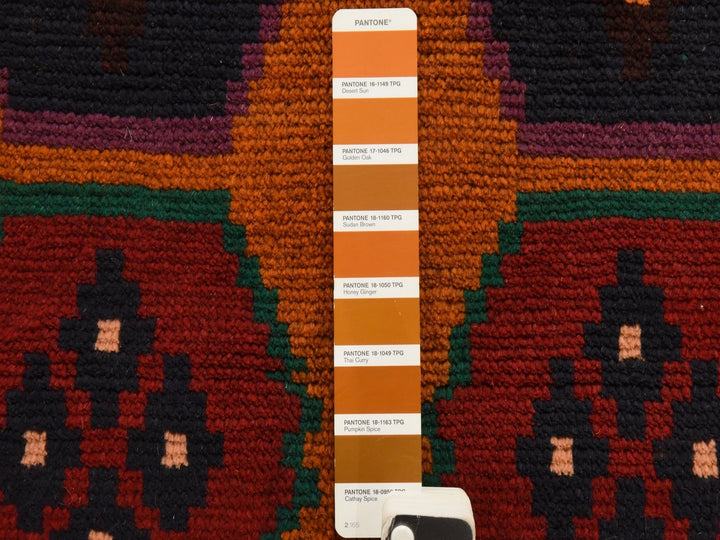 6'0" x 7'10" New Hand Knotted Orange Wool Rectangle Oriental Rug - MOA10278938