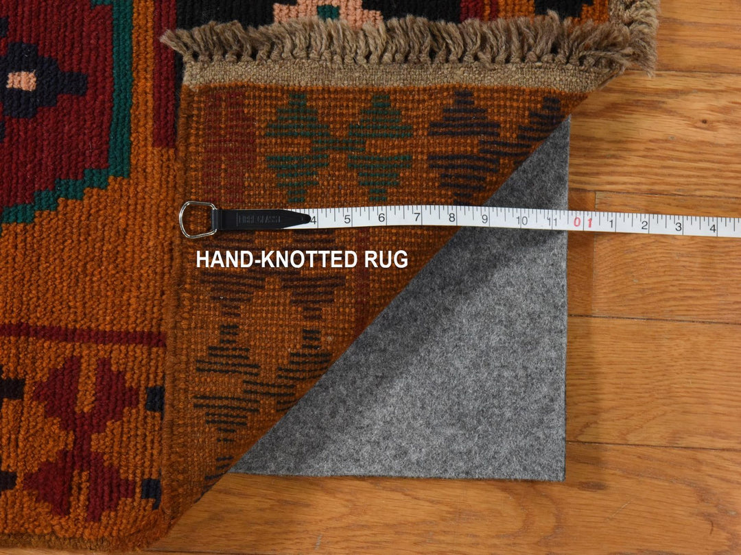 6'0" x 7'10" New Hand Knotted Orange Wool Rectangle Oriental Rug - MOA10278938