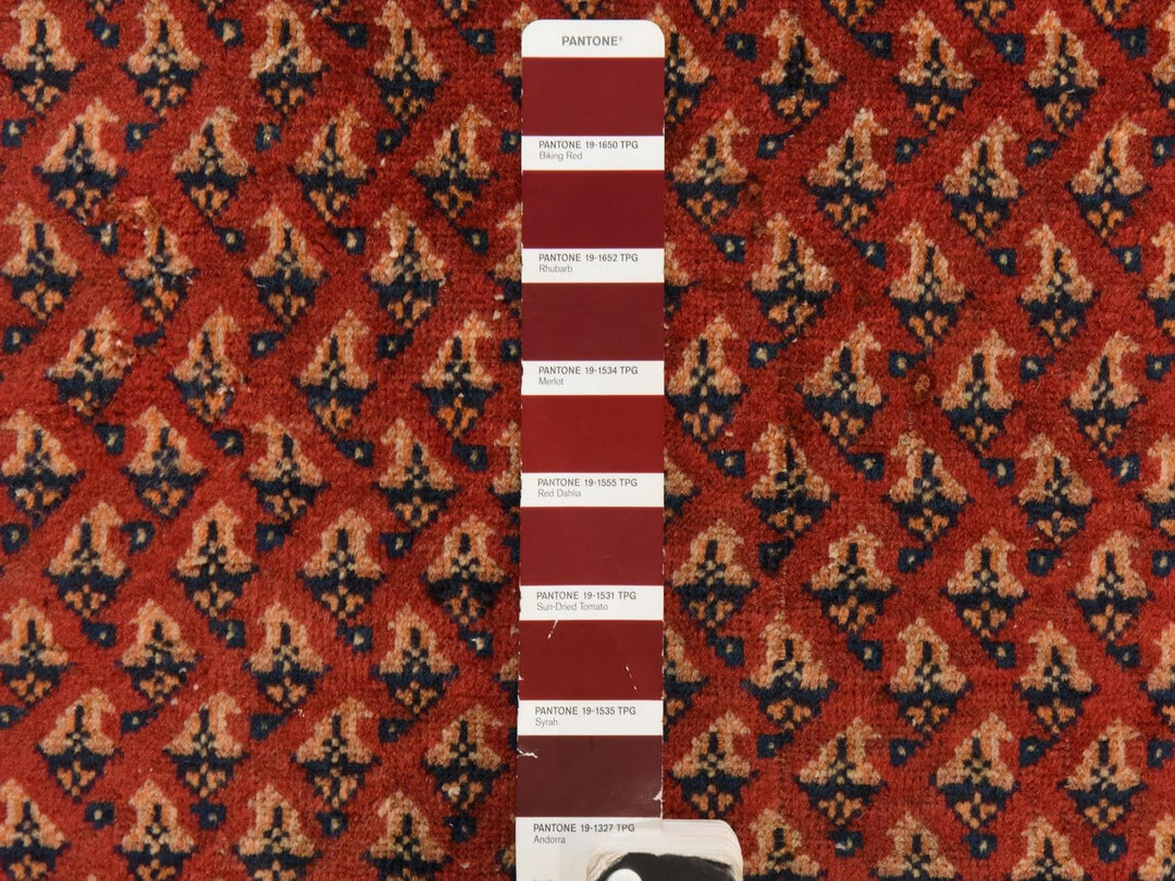 4'6" x 10'9" Vintage Hand Knotted Red Wool Runner Oriental Rug - MOA10278939