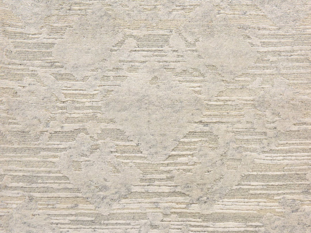 2'6" x 8'0" New Hand Knotted Grey Wool Runner Oriental Rug - MOA10278943