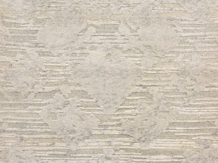 2'6" x 8'0" New Hand Knotted Grey Wool Runner Oriental Rug - MOA10278943
