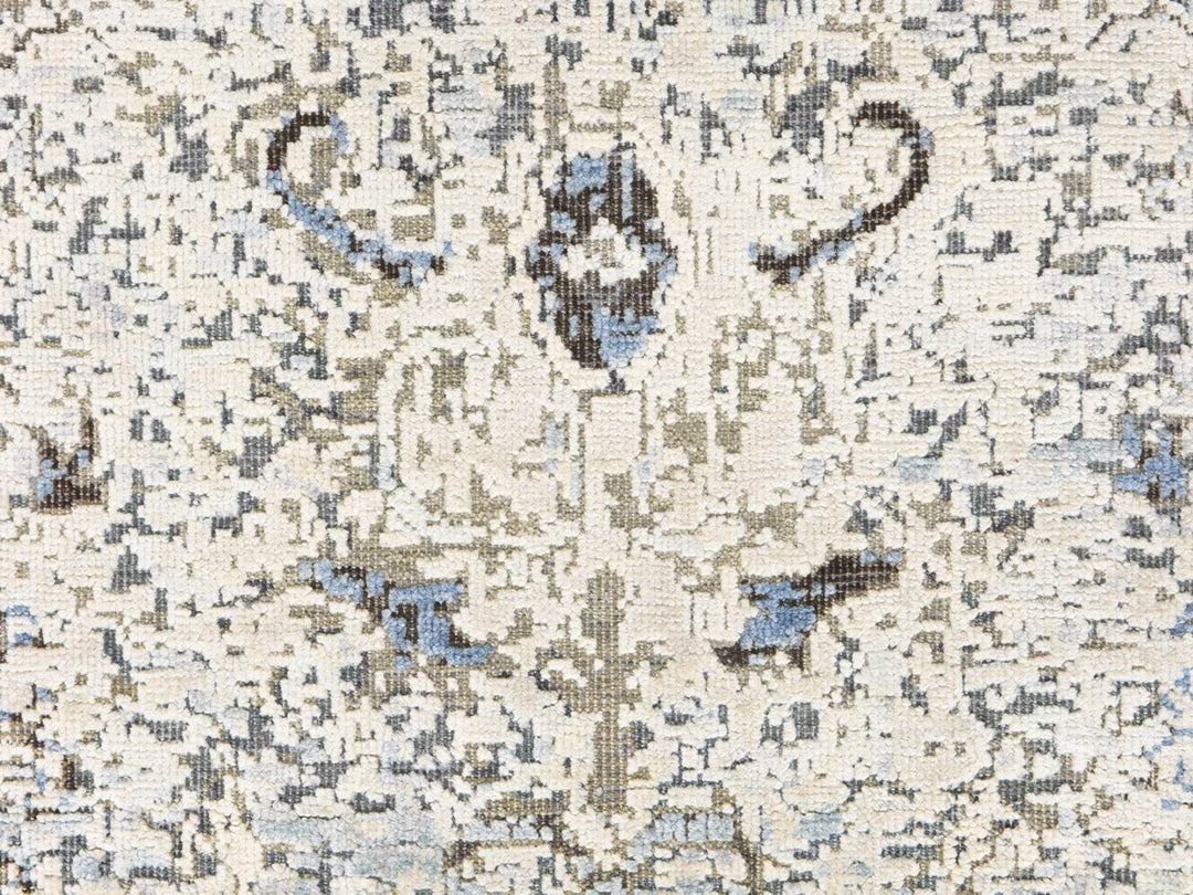 3'0" x 5'0" New Hand Knotted Ivory Wool & Silk Rectangle Oriental Rug - MOA10278946