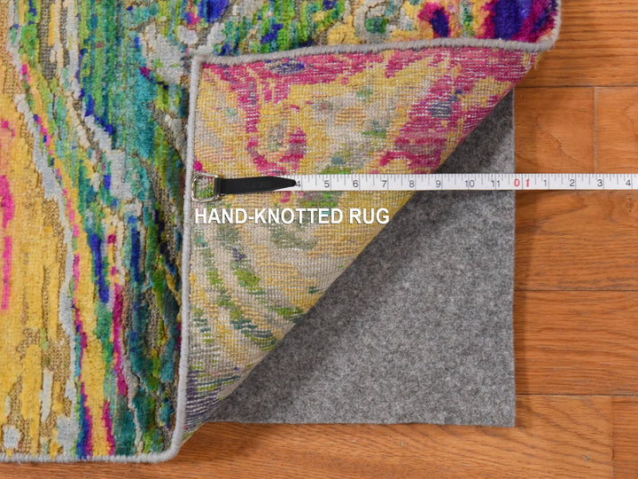 3'0" x 5'0" New Hand Knotted Multicolored Wool & Silk Rectangle Oriental Rug - MOA10278947