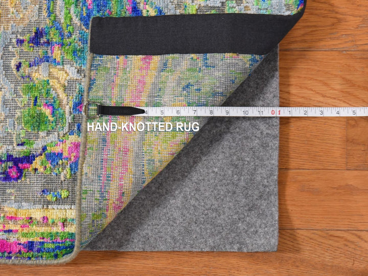 3'0" x 5'0" New Hand Knotted Multicolored Wool & Silk Rectangle Oriental Rug - MOA10278949