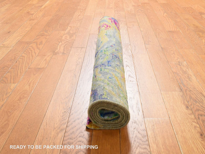 3'0" x 5'0" New Hand Knotted Multicolored Wool & Silk Rectangle Oriental Rug - MOA10278949
