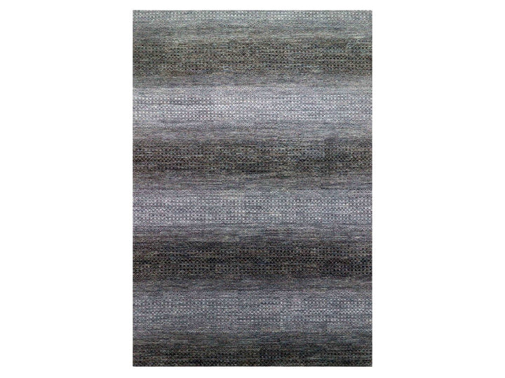12'2" x 18'0" New Hand Knotted Black Wool Rectangle Oriental Rug - MOA10279001