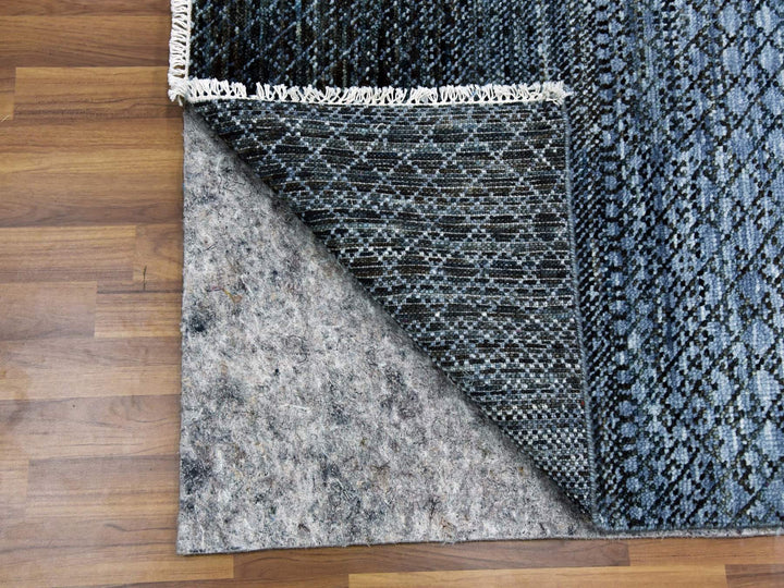 12'2" x 18'0" New Hand Knotted Black Wool Rectangle Oriental Rug - MOA10279001