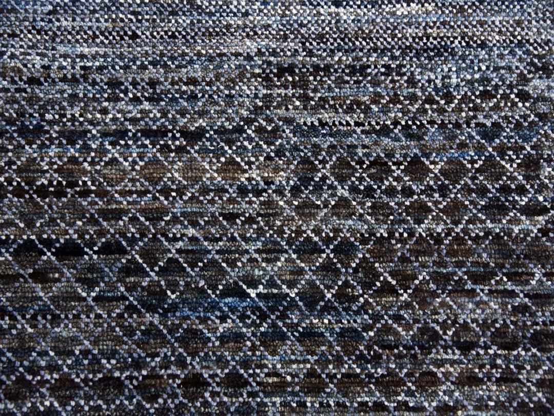 12'2" x 18'0" New Hand Knotted Black Wool Rectangle Oriental Rug - MOA10279001