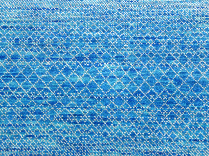 9'1" x 12'2" New Hand Knotted Blue Wool Rectangle Oriental Rug - MOA10279014