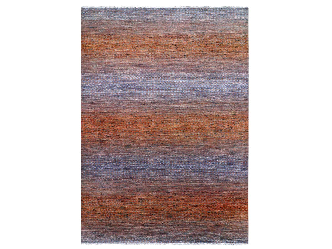 10'3" x 14'0" New Hand Knotted Orange Wool Rectangle Oriental Rug - MOA10279020