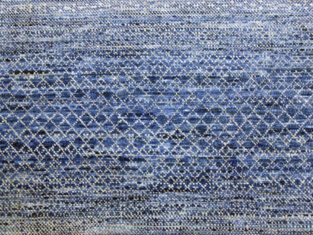 10'1" x 14'0" New Hand Knotted Blue Wool Rectangle Oriental Rug - MOA10279023