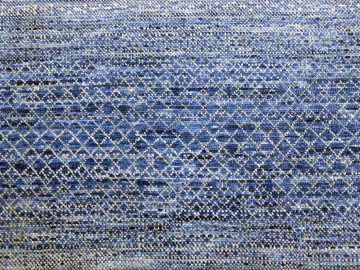 10'1" x 14'0" New Hand Knotted Blue Wool Rectangle Oriental Rug - MOA10279023