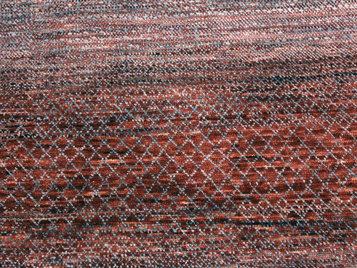 9'9" x 14'0" New Hand Knotted Red Wool Rectangle Oriental Rug - MOA10279027