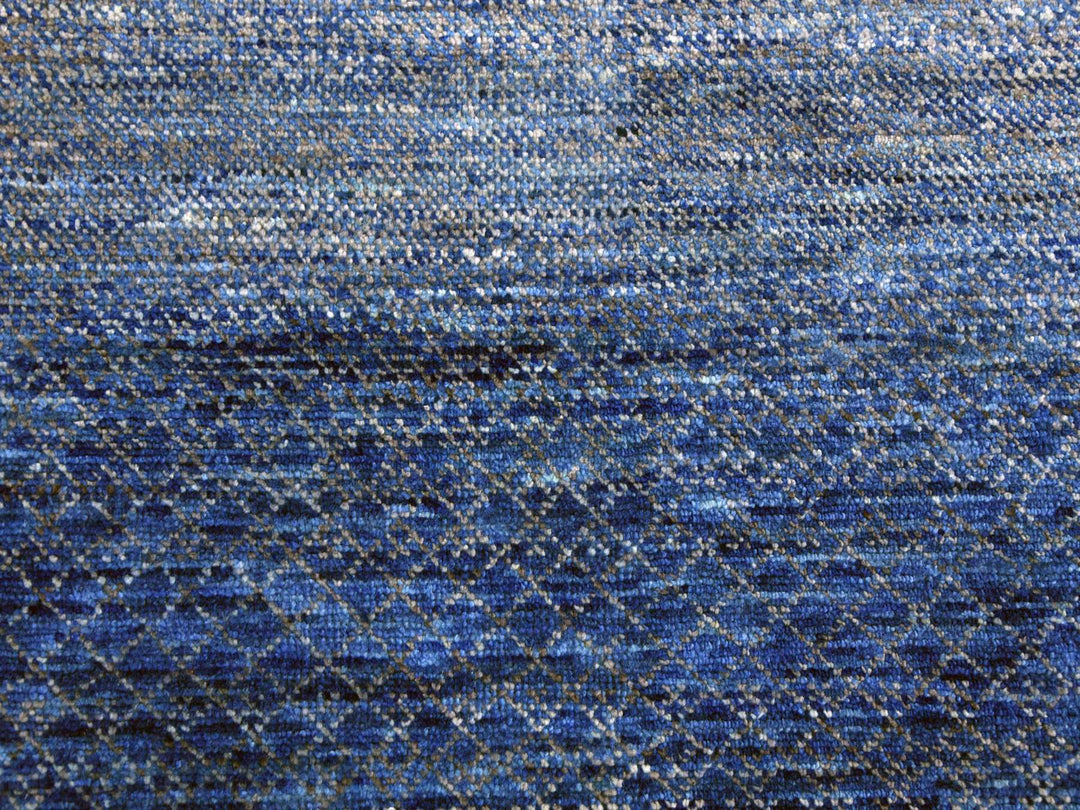 9'2" x 12'2" New Hand Knotted Blue Wool Rectangle Oriental Rug - MOA10279034