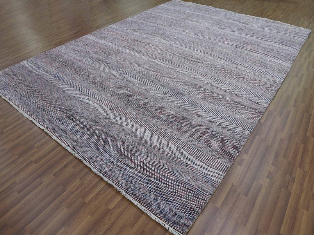 10'1" x 14'0" New Hand Knotted Red Wool & Silk Rectangle Oriental Rug - MOA10279112