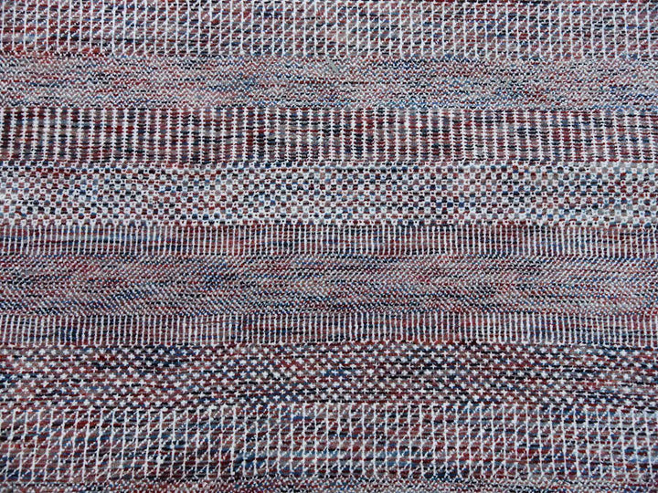 10'1" x 14'0" New Hand Knotted Red Wool & Silk Rectangle Oriental Rug - MOA10279112
